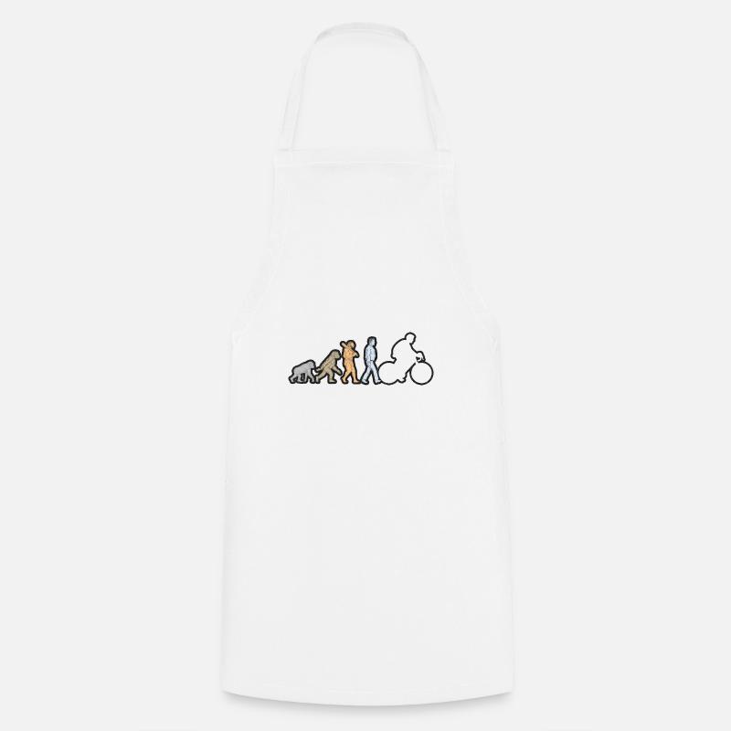 Evolution Bike White Grunge - Cooking Apron - white