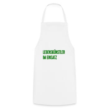 Artistes de la vie en action - Tablier de cuisine - blanc - Devant - AI Model Male 185 dark (185cm)