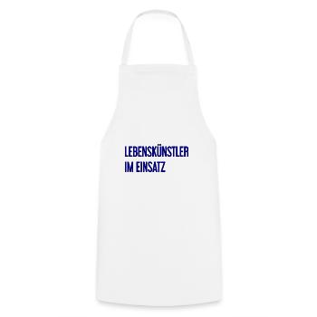 Artistes de la vie en action - Tablier de cuisine - blanc - Devant - AI Model Male 185 dark (185cm)
