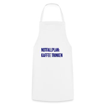 Kaffee-Notfallplan - Kochschürze - Weiß - Vorne - AI Model Male 185 dark (185cm)