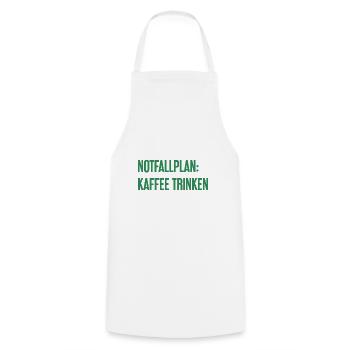 Kaffee-Notfallplan - Kochschürze - Weiß - Vorne - AI Model Male 185 dark (185cm)