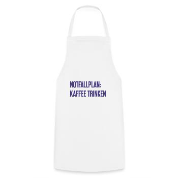 Kaffee-Notfallplan - Kochschürze - Weiß - Vorne - AI Model Male 185 dark (185cm)