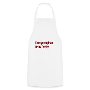 Coffee Contingency Plan - Cooking Apron - white - Front - AI Model Male 185 dark (185cm)