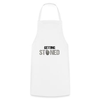 Recherche sur les roches et conception de roches à quartz - Tablier de cuisine - blanc - Devant - AI Model Male 185 dark (185cm)