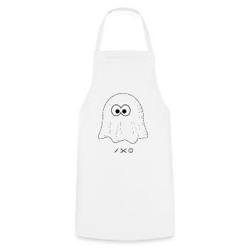 Ghost - Cooking Apron - white - Front - AI Model Male 185 dark (185cm)