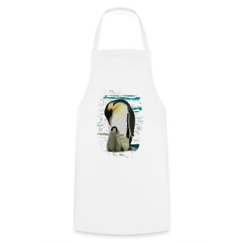 Pinguin - Kochschürze - Weiß - Vorne - AI Model Male 185 dark (185cm)