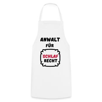 Schlafrecht Anwalt Schlaf faul Geschenk Spruch Fun - Kochschürze - Weiß - Vorne - AI Model Male 185 dark (185cm)