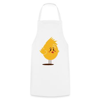 funny chick with Iroquois hairstyle - Cooking Apron - white - Front - AI Model Male 185 dark (185cm)