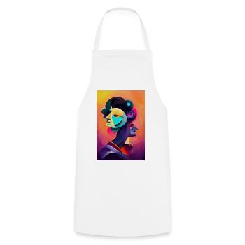 Bal masqué à Venise - Tablier de cuisine - blanc - Devant - AI Model Male 185 dark (185cm)