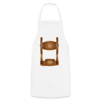 Crisp Costumes Lederhosen Illustration - Cooking Apron - white - Front - AI Model Male 185 dark (185cm)