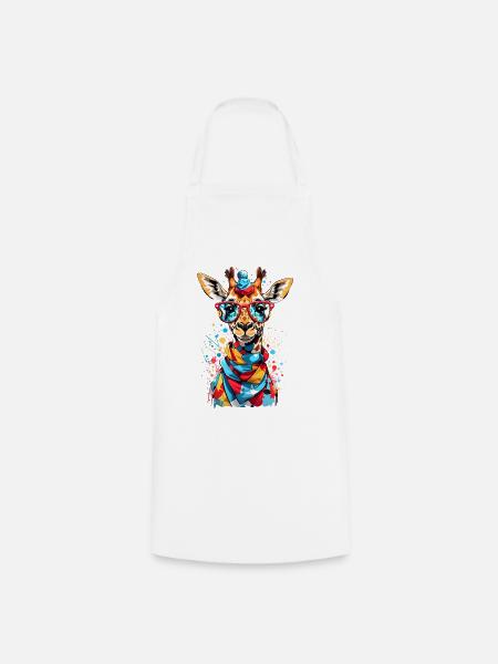Coole Giraffe - Kochschürze - Weiß