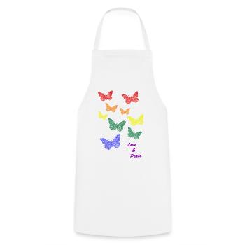 Lgbtq, Love is love, Pride Month, Butterflies - Kochschürze - Weiß - Vorne - AI Model Male 185 dark (185cm)