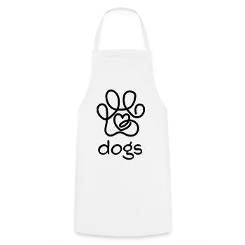 I love dogs - Cooking Apron - white - Front - AI Model Male 185 dark (185cm)
