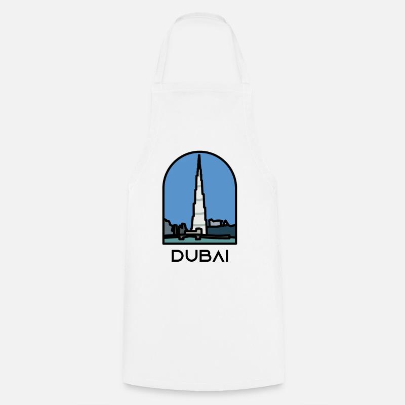 Dubaï - Burj Khalifa - Tablier de cuisine - blanc