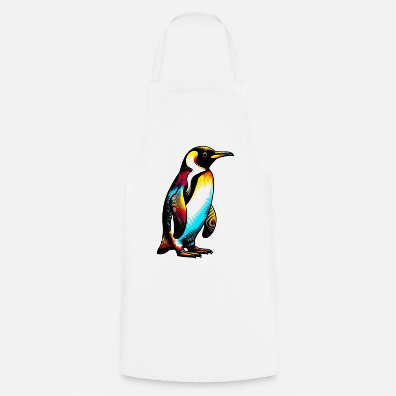 Pinguin - Kochschürze - Weiß