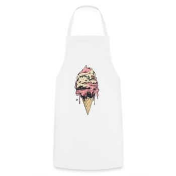 Eiscreme Eis - Cooking Apron - white - Front - AI Model Male 185 dark (185cm)
