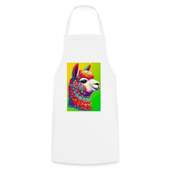 Alpaca - Cooking Apron - white - Front - AI Model Male 185 dark (185cm)