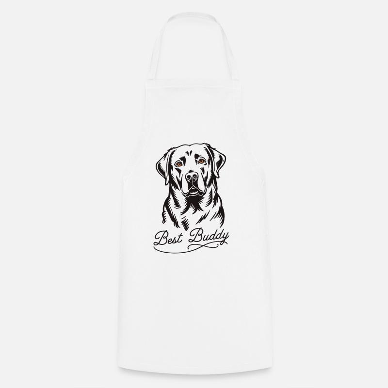Portrait du Labrador avec expression théâtrale - Tablier de cuisine - blanc