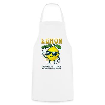 Lemon Squad Sour On The Inside Zitronen Frucht - Kochschürze - Weiß - Vorne - AI Model Male 185 dark (185cm)