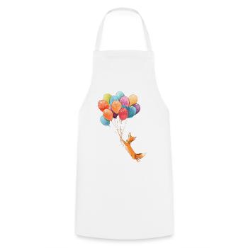 Renard volant avec des ballons colorés - Tablier de cuisine - blanc - Devant - AI Model Male 185 dark (185cm)