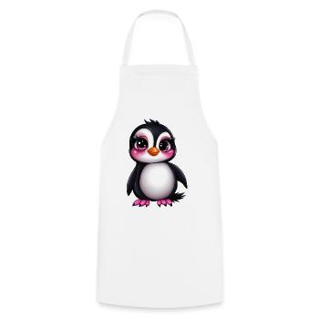 mignon pingouin :) - Tablier de cuisine - blanc - Devant - AI Model Male 185 dark (185cm)