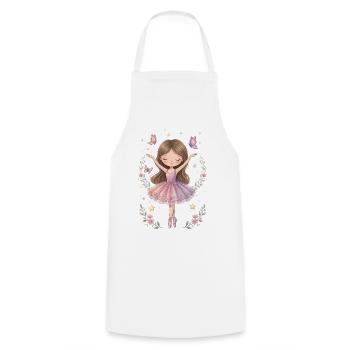 Ballerina Girl – Cute Ballet Design with Star - Cooking Apron - white - Front - AI Model Male 185 dark (185cm)