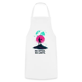 Télétravail Pas de bureau pas de limite - Tablier de cuisine - blanc - Devant - AI Model Male 185 dark (185cm)