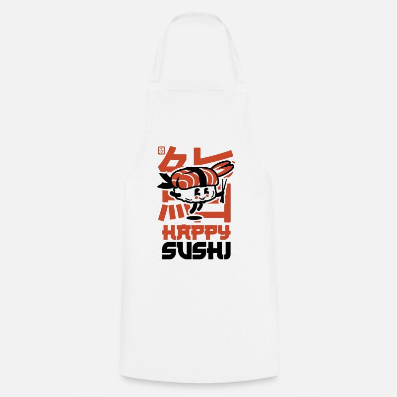 Happy Sushi - Cooking Apron - white