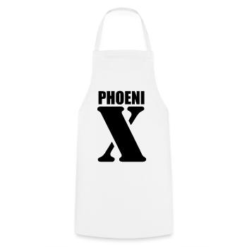 Phoenix – First Name Design | Minimal Typography - Kochschürze - Weiß - Vorne - AI Model Male 185 dark (185cm)