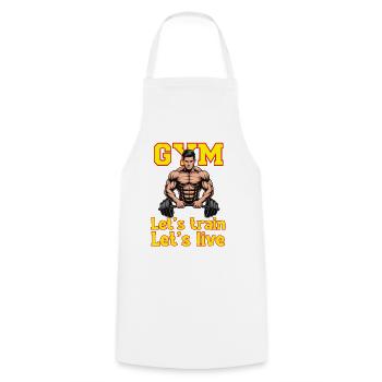 Lets_train - Tablier de cuisine - blanc - Devant - AI Model Male 185 dark (185cm)