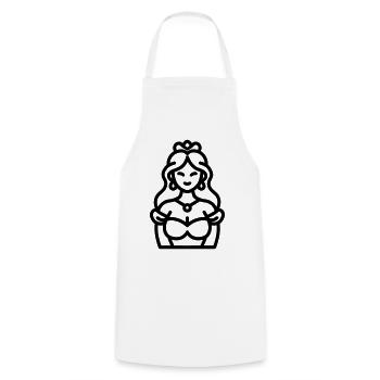 princess - Cooking Apron - white - Front - AI Model Male 185 dark (185cm)