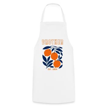 Brother 2024 - Cooking Apron - white - Front - AI Model Male 185 dark (185cm)