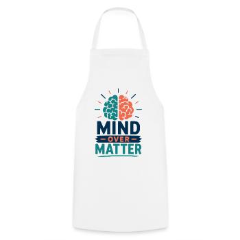 Mind Over Matter Gehirn Motivation Statement Shirt - Kochschürze - Weiß - Vorne - AI Model Male 185 dark (185cm)