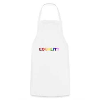 Equality Gleichberechtigung LGBTQI Gay Pride - Kochschürze - Weiß - Vorne - AI Model Male 185 dark (185cm)