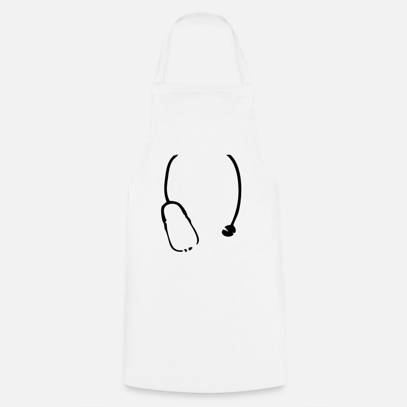 Stethoscope - Tablier de cuisine - blanc