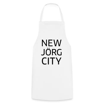 New Jörg City - Cooking Apron - white - Front - AI Model Male 185 dark (185cm)