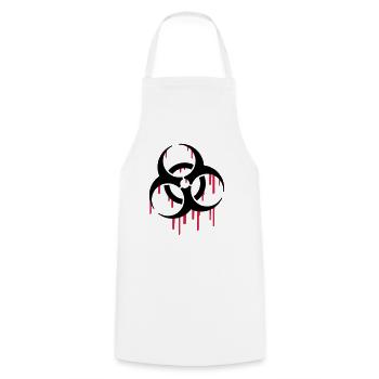 Biohazard Blood - Tablier de cuisine - blanc - Devant - AI Model Male 185 dark (185cm)