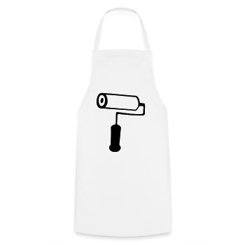 rouleau peinture - Tablier de cuisine - blanc - Devant - AI Model Male 185 dark (185cm)