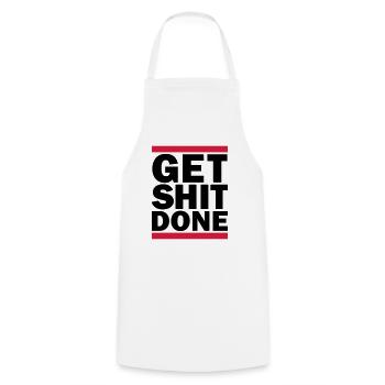 Get Shit Done - Cooking Apron - white - Front - AI Model Male 185 dark (185cm)