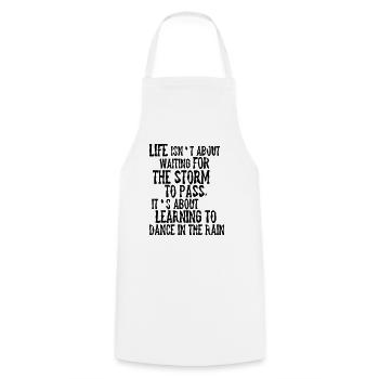 Life is about Dancing in the Rain - Tablier de cuisine - blanc - Devant - AI Model Male 185 dark (185cm)
