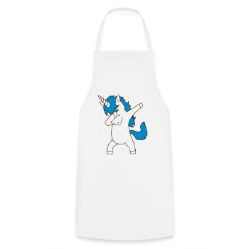 Dab Dancing Einhorn Dabbing Unicorn Tanz Kind - Cooking Apron - white - Front - AI Model Male 185 dark (185cm)