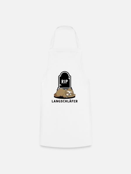 Faultier Langschläfer - Kochschürze - Weiß
