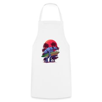 ATAT'S SUMMER - Cooking Apron - white - Front - AI Model Male 185 dark (185cm)