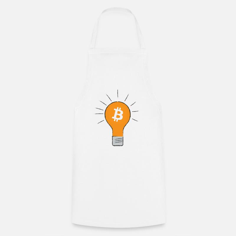 Bitcoin Glühbirne idee - Kochschürze - Weiß
