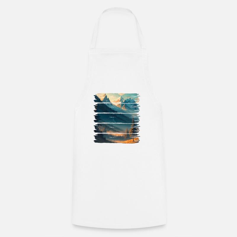 Landscape, nature, forest - Cooking Apron - white