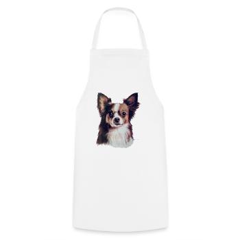 Chihuahua - Kochschürze - Weiß - Vorne - AI Model Male 185 dark (185cm)