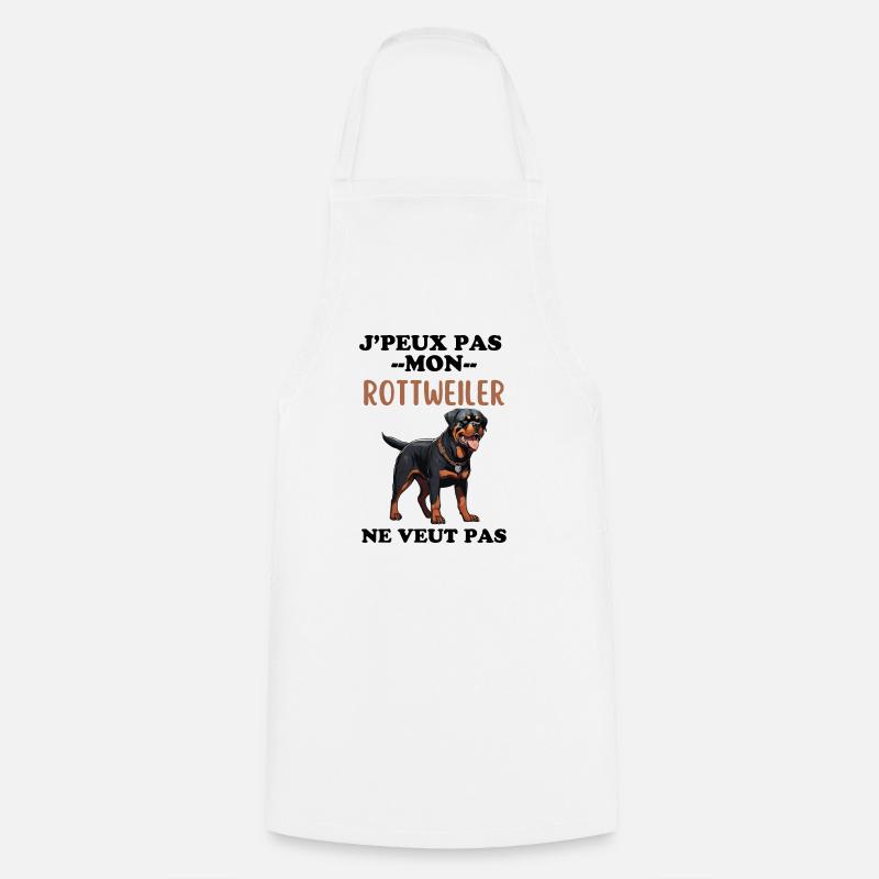 Rottweiler - Tablier de cuisine - blanc