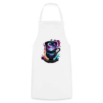 Silhouette / Forest / Portrait / Trees / Mug - Cooking Apron - white - Front - AI Model Male 185 dark (185cm)