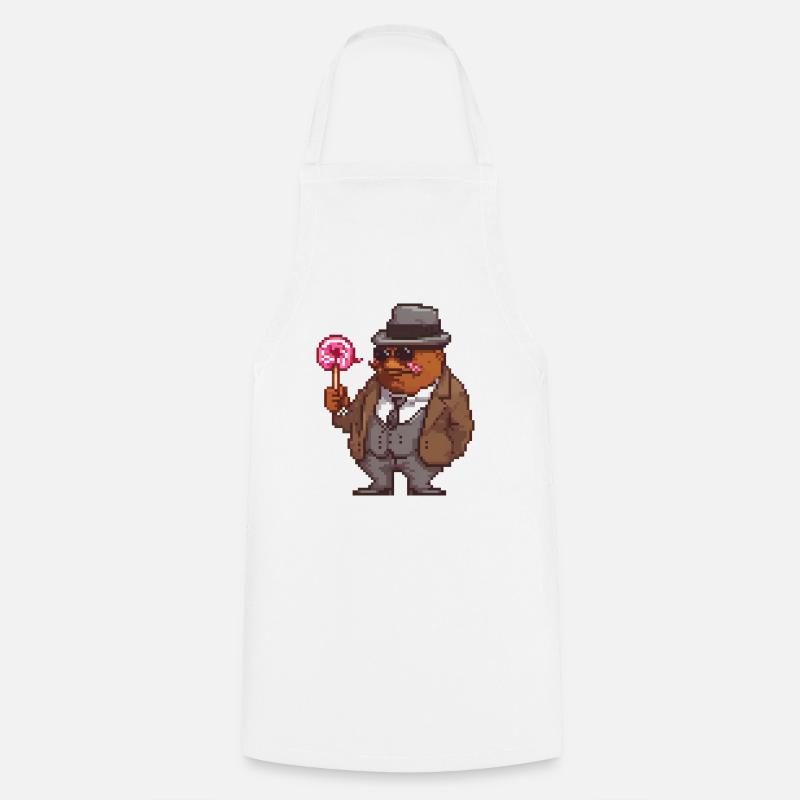 Dapper Pixel Gentleman - Tablier de cuisine - blanc