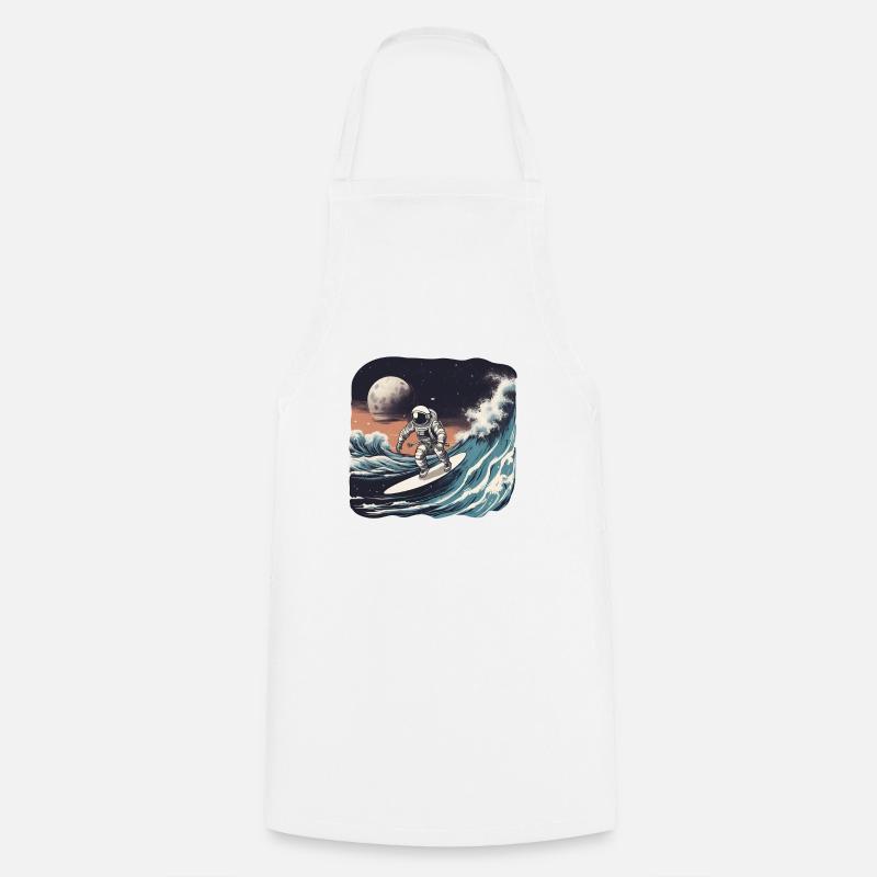 Astronaut surfer - Cooking Apron - white